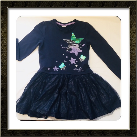 S Oliver Casual Clothing Toddler Girls Blue Dress - Picture 1 of 8